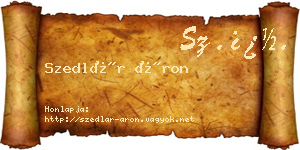 Szedlár Áron névjegykártya