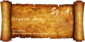 Szedlár Áron névjegykártya